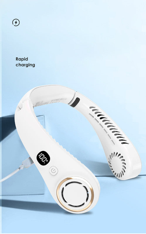 Portable Neck Fan Upgraded, Neckbrace Personal Hands Free, 5 Speed Gears Adjustment, 2000 mAh Wearable Bladeless Quiet Rechargeable for Outdoor Indoor, Gifts for Women Men- Green Christmas Gifts