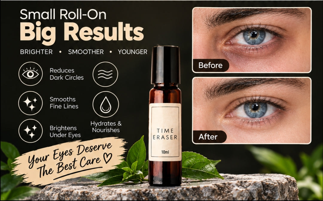 Time Eraser Eye Roller 10ml – Under-Eye Roll-On for Puffiness, Dark Circles & Fine Lines