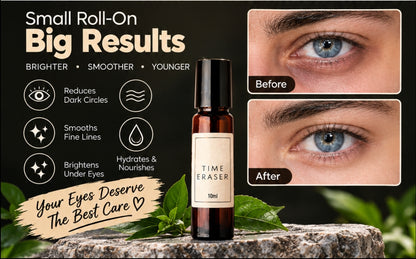Time Eraser Eye Roller 10ml – Under-Eye Roll-On for Puffiness, Dark Circles & Fine Lines