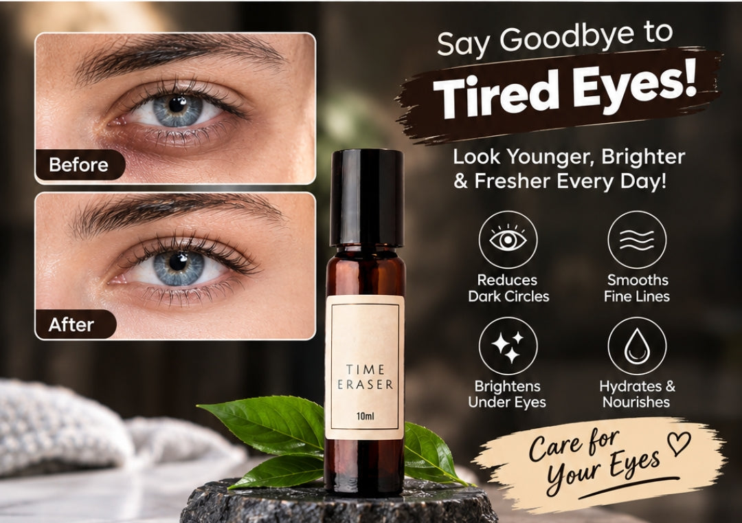 Time Eraser Eye Roller 10ml – Under-Eye Roll-On for Puffiness, Dark Circles & Fine Lines